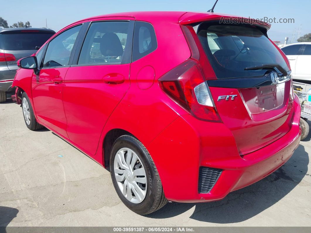 2016 Honda Fit Lx Red vin: JHMGK5H55GX017723