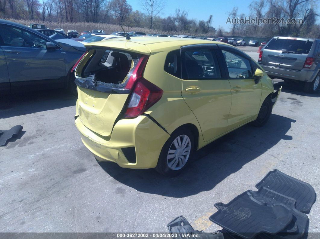 2016 Honda Fit Lx Yellow vin: JHMGK5H55GX018483