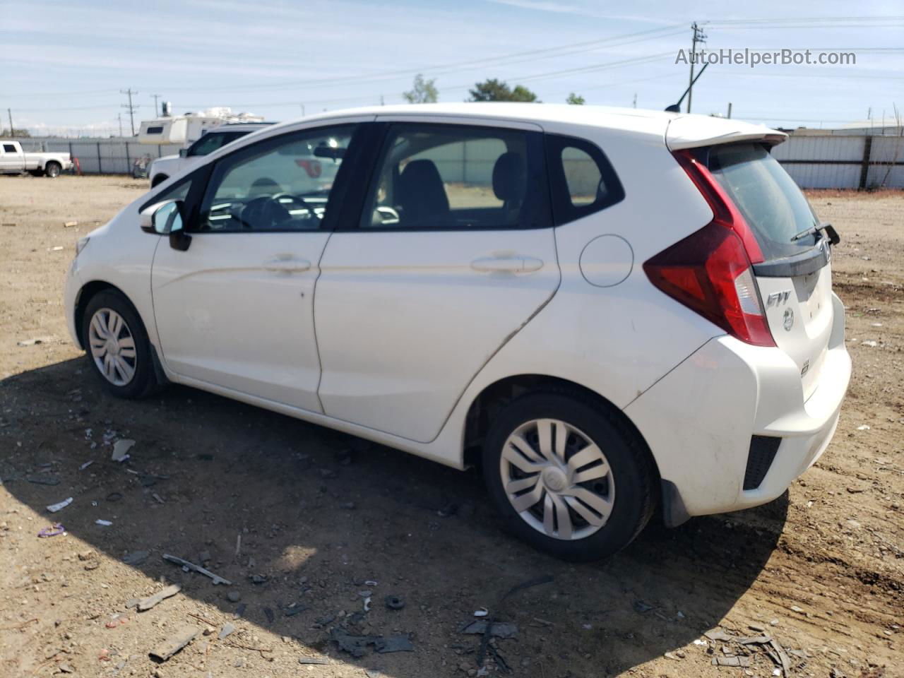 2016 Honda Fit Lx White vin: JHMGK5H55GX031931