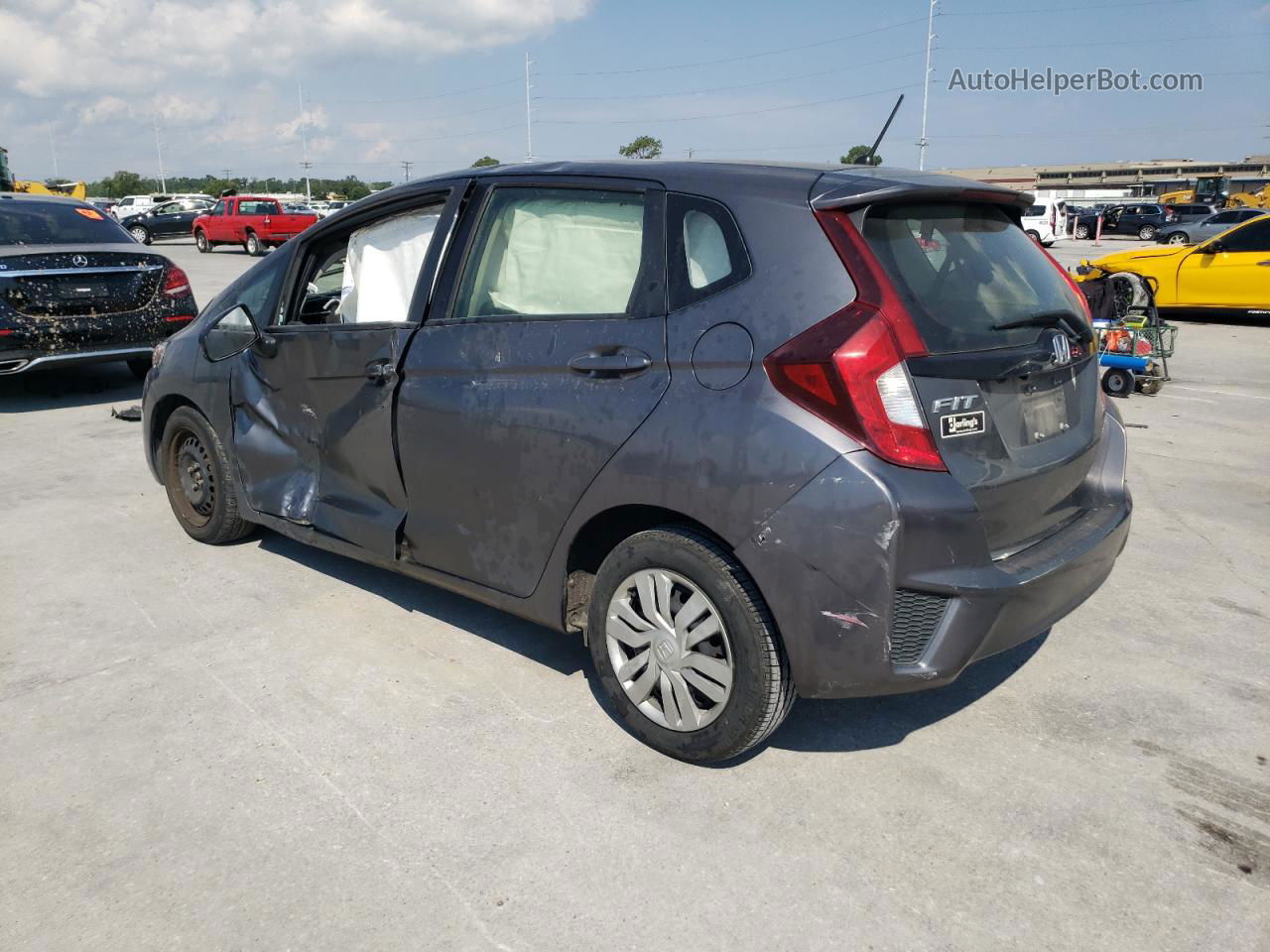 2016 Honda Fit Lx Gray vin: JHMGK5H56GS011734