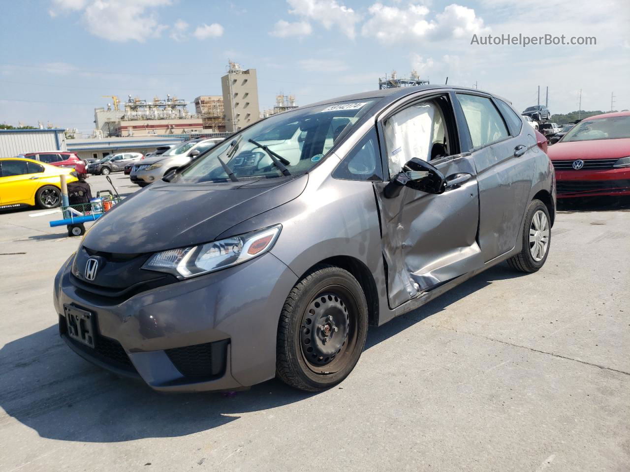 2016 Honda Fit Lx Gray vin: JHMGK5H56GS011734