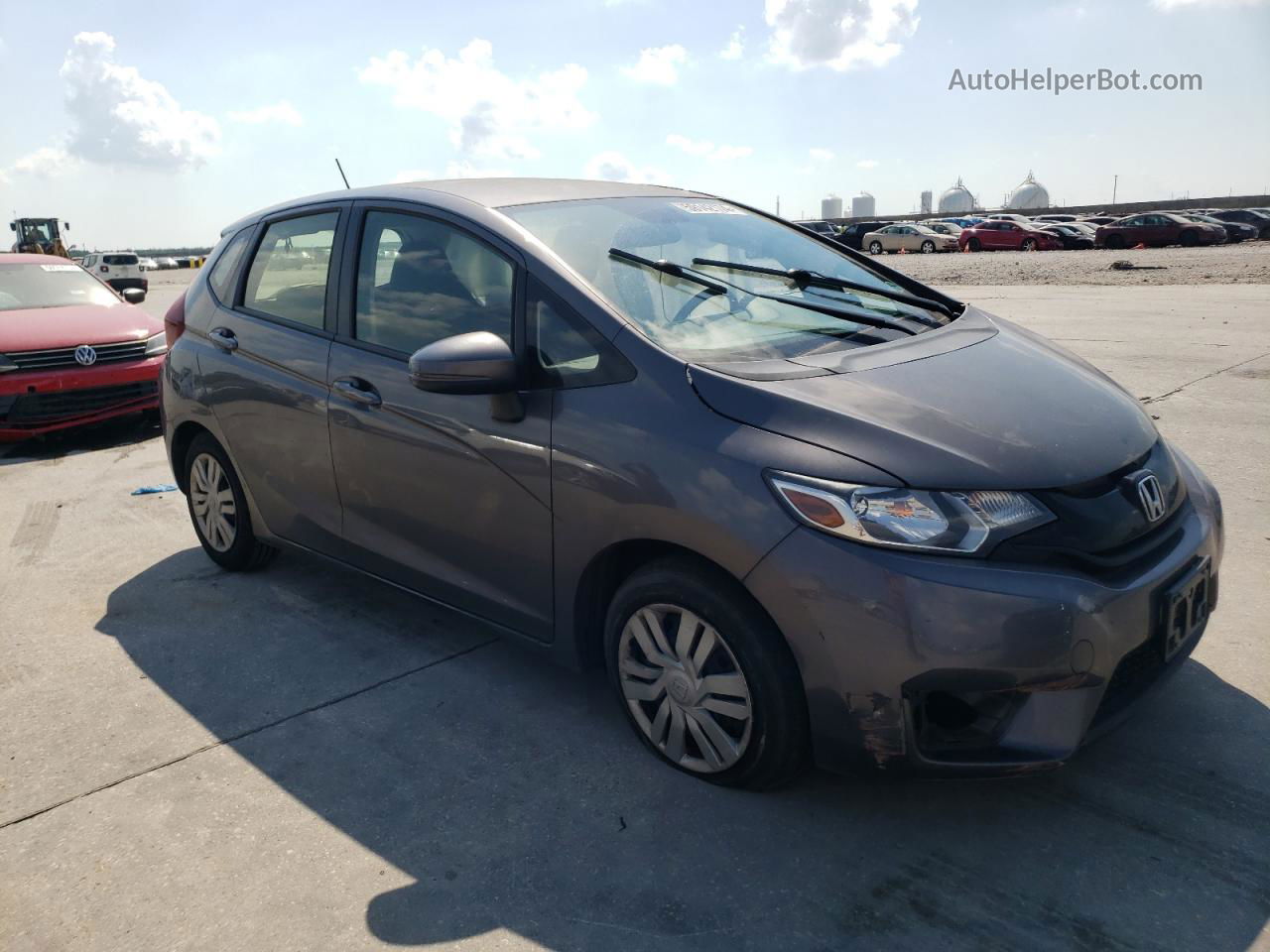 2016 Honda Fit Lx Gray vin: JHMGK5H56GS011734