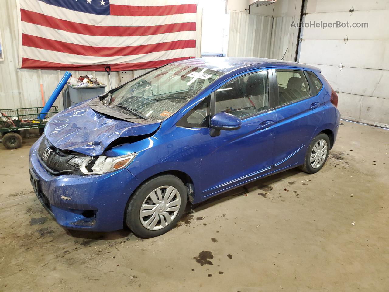 2016 Honda Fit Lx Blue vin: JHMGK5H56GX012210