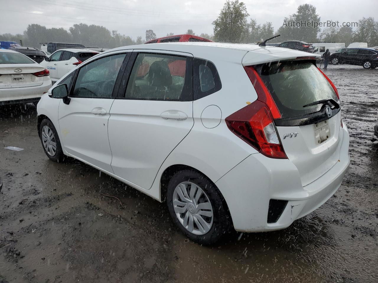 2016 Honda Fit Lx White vin: JHMGK5H56GX017665