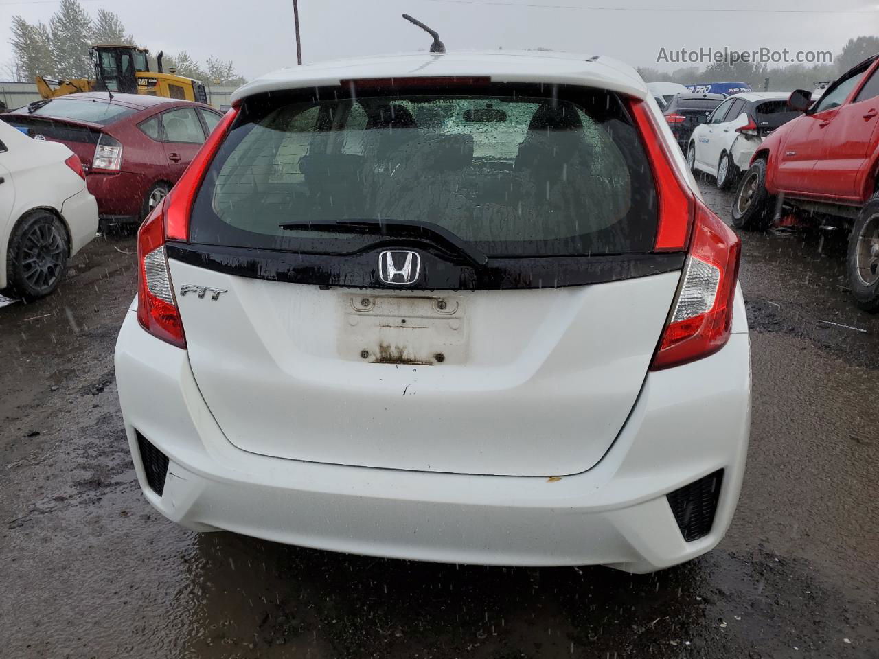 2016 Honda Fit Lx White vin: JHMGK5H56GX017665