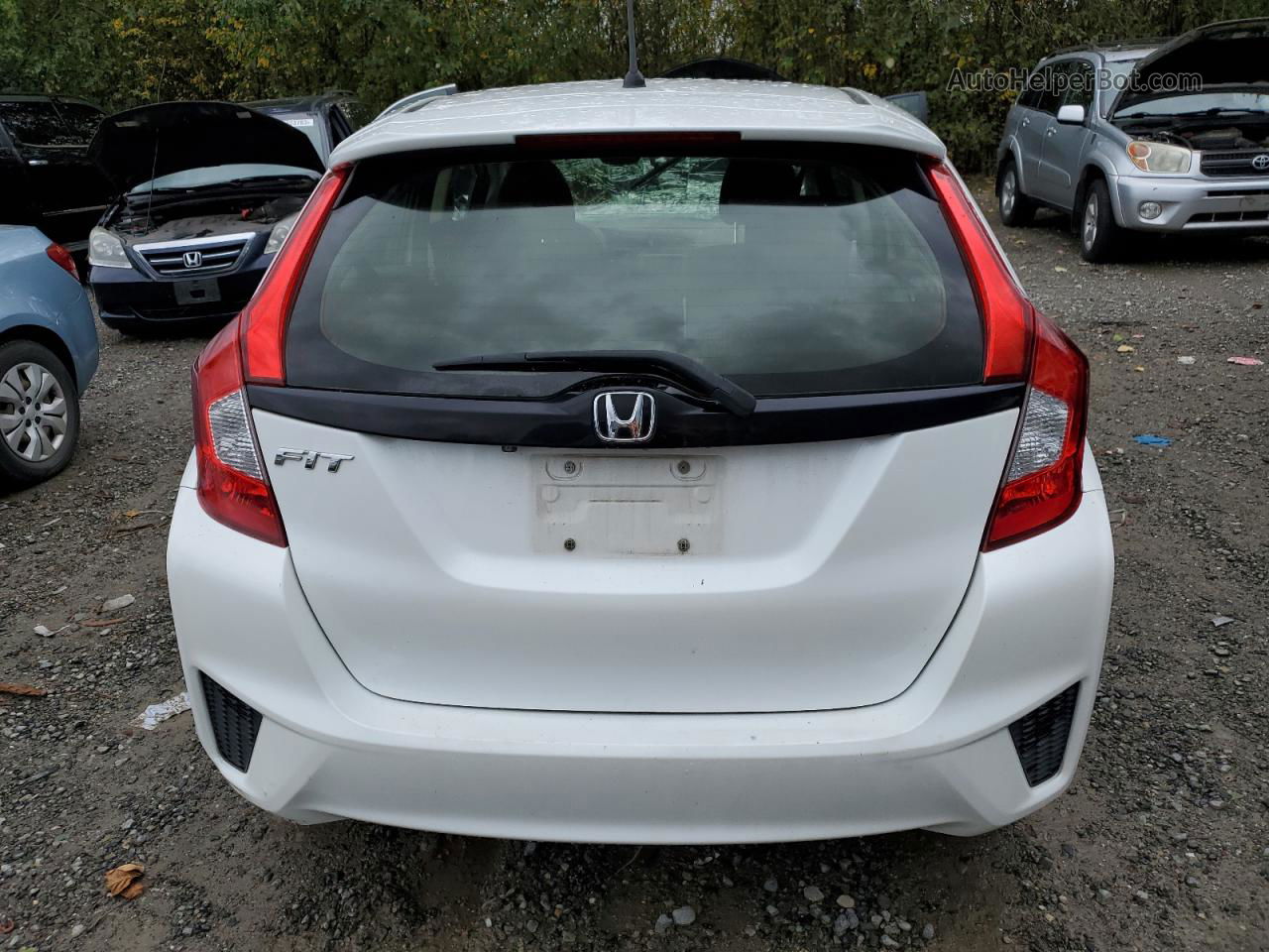 2016 Honda Fit Lx White vin: JHMGK5H56GX035308