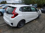 2016 Honda Fit Lx White vin: JHMGK5H56GX035308