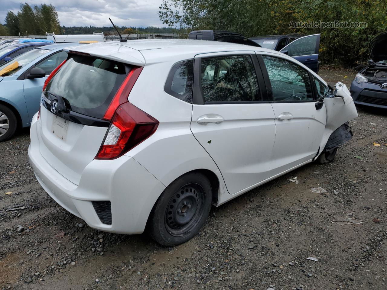 2016 Honda Fit Lx Белый vin: JHMGK5H56GX035308