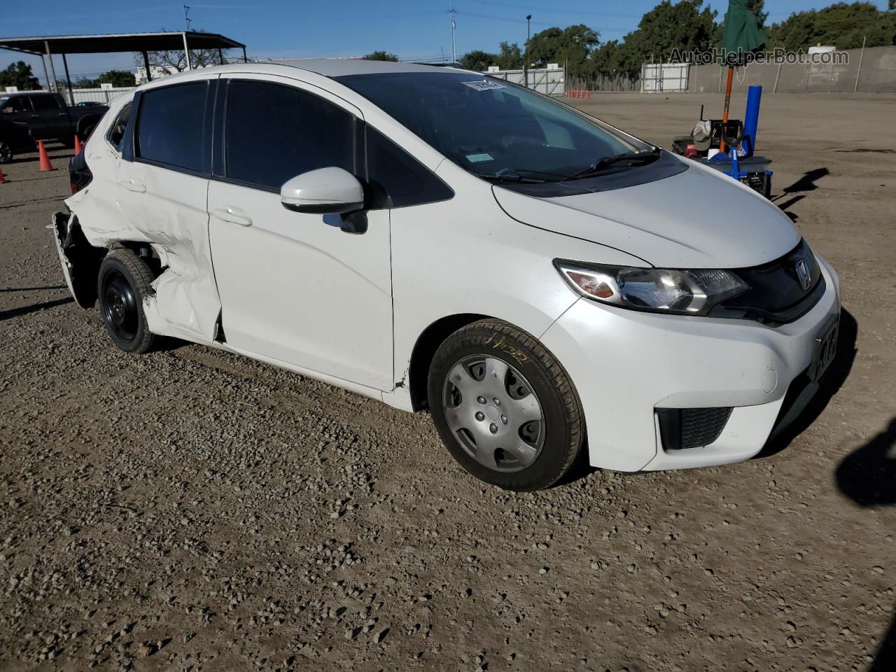 2016 Honda Fit Lx White vin: JHMGK5H57GS005442