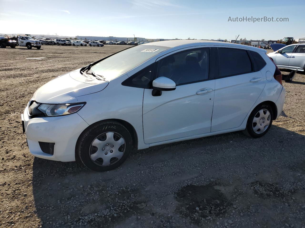 2016 Honda Fit Lx White vin: JHMGK5H57GS005442