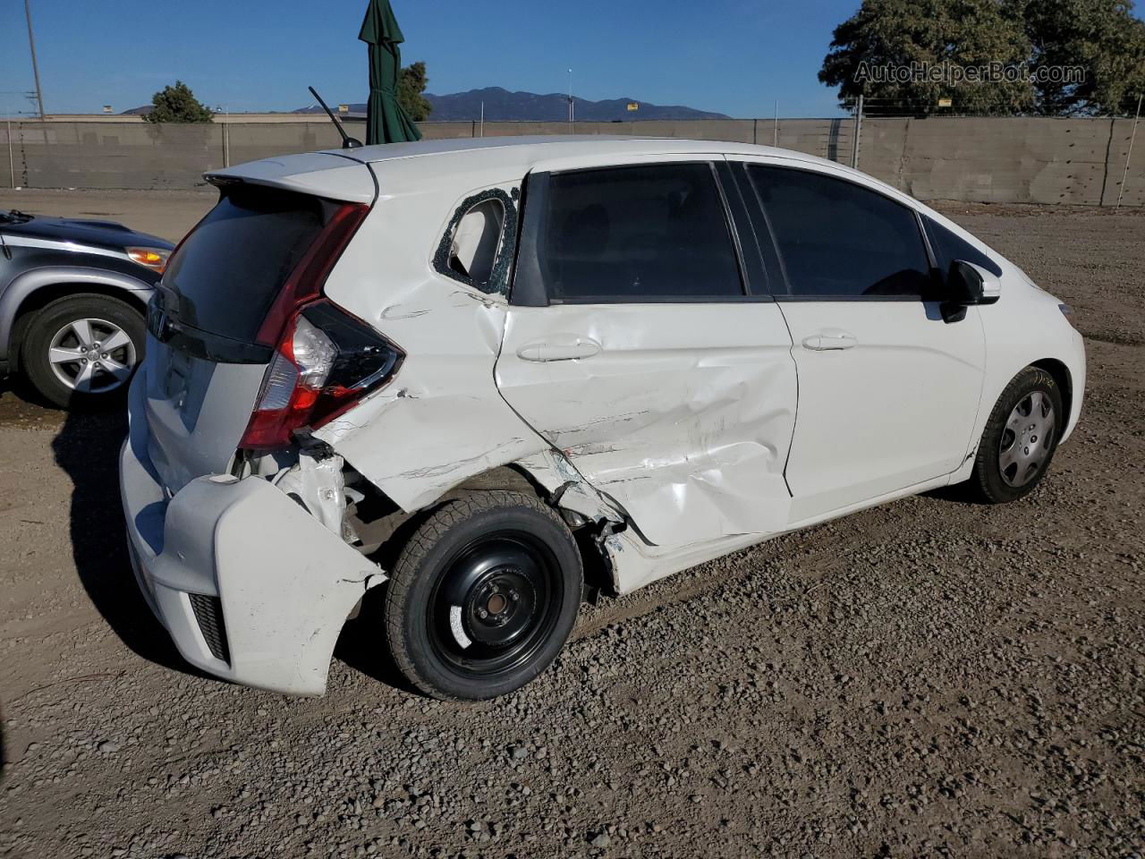 2016 Honda Fit Lx White vin: JHMGK5H57GS005442