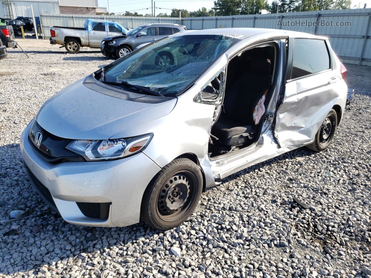 2016 Honda Fit Lx Silver vin: JHMGK5H57GS007143