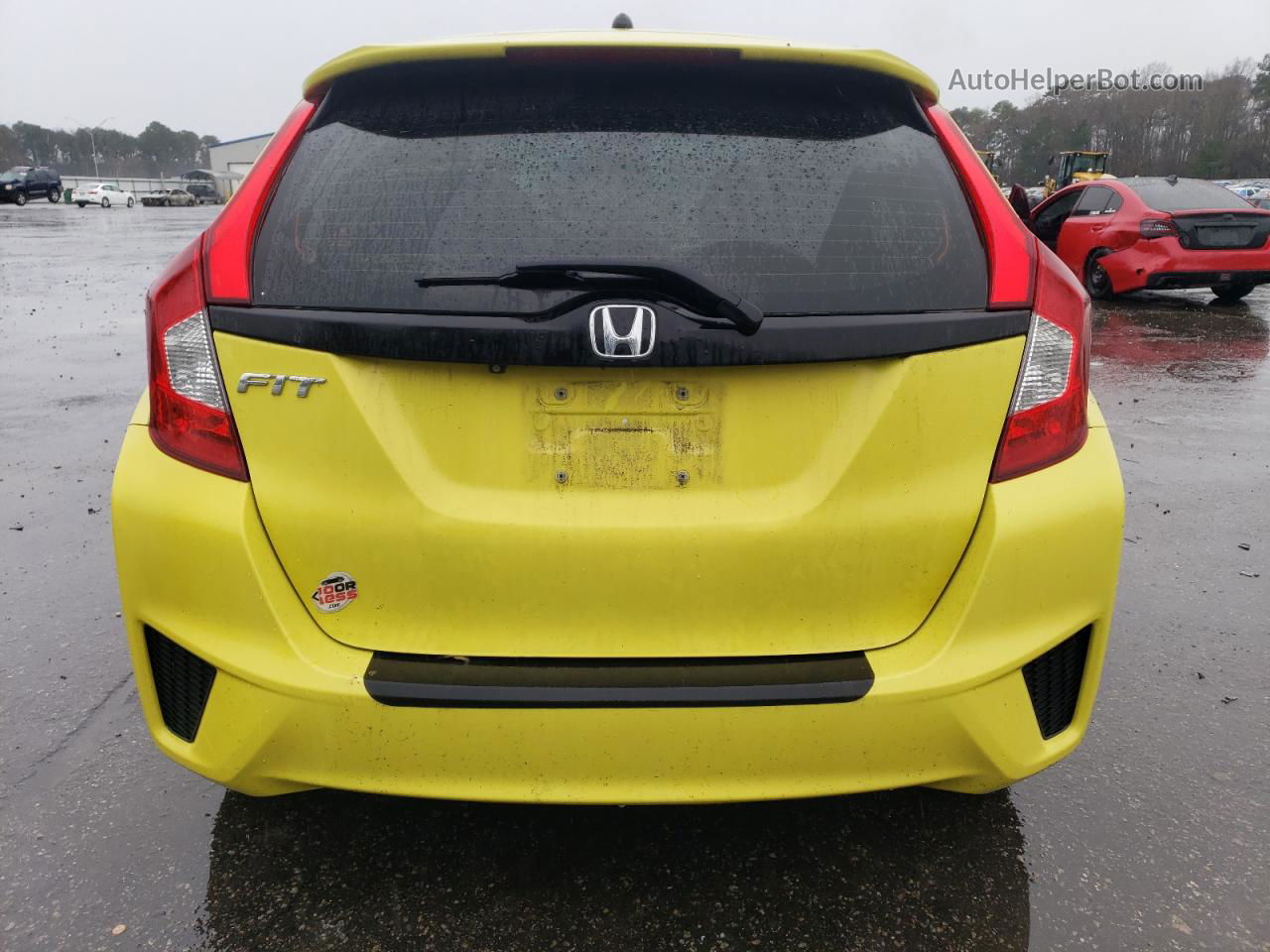 2016 Honda Fit Lx Yellow vin: JHMGK5H57GX010885