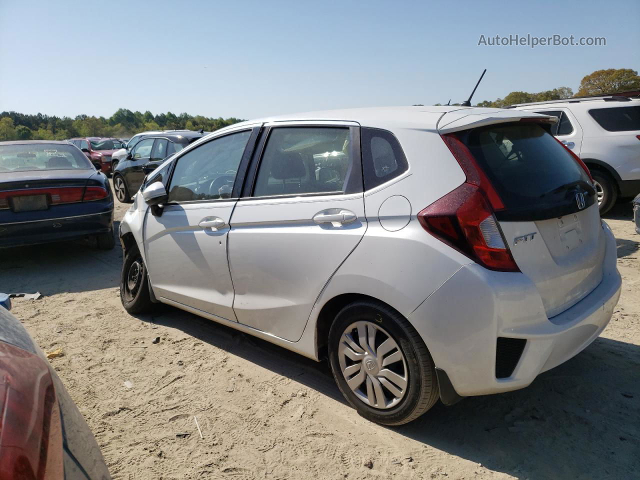 2016 Honda Fit Lx White vin: JHMGK5H57GX012264