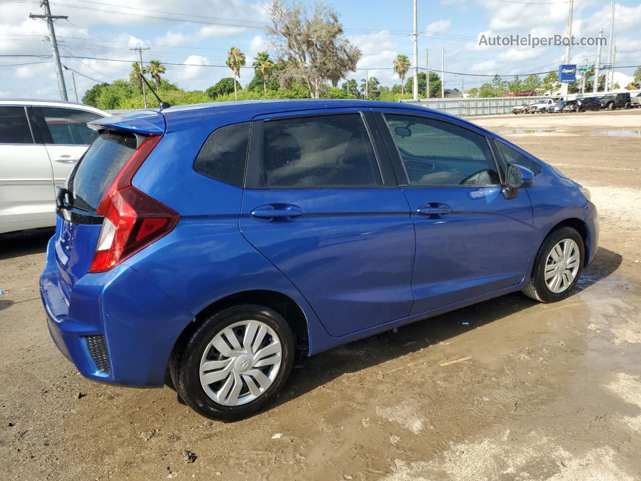 2016 Honda Fit Lx Blue vin: JHMGK5H57GX014063