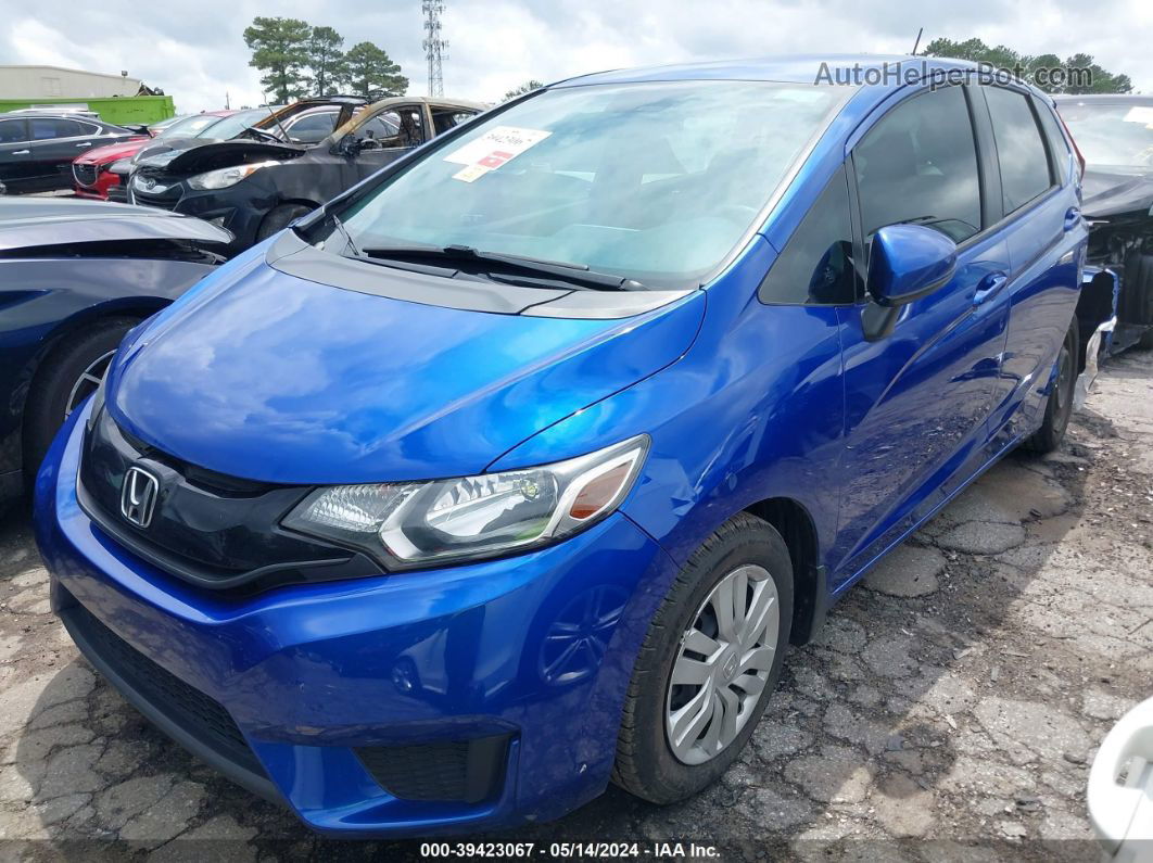 2016 Honda Fit Lx Blue vin: JHMGK5H58GX008711