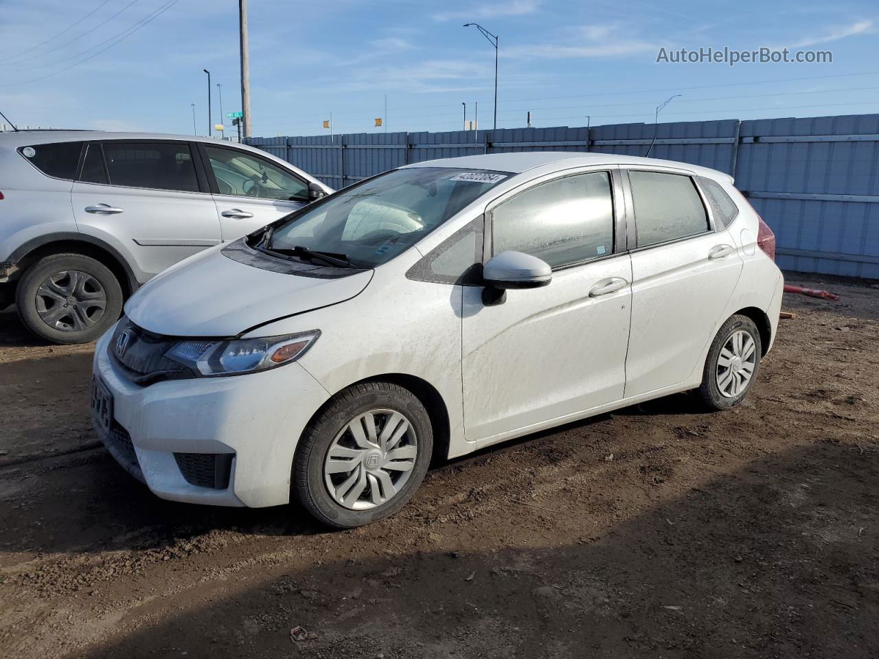 2016 Honda Fit Lx White vin: JHMGK5H58GX021314