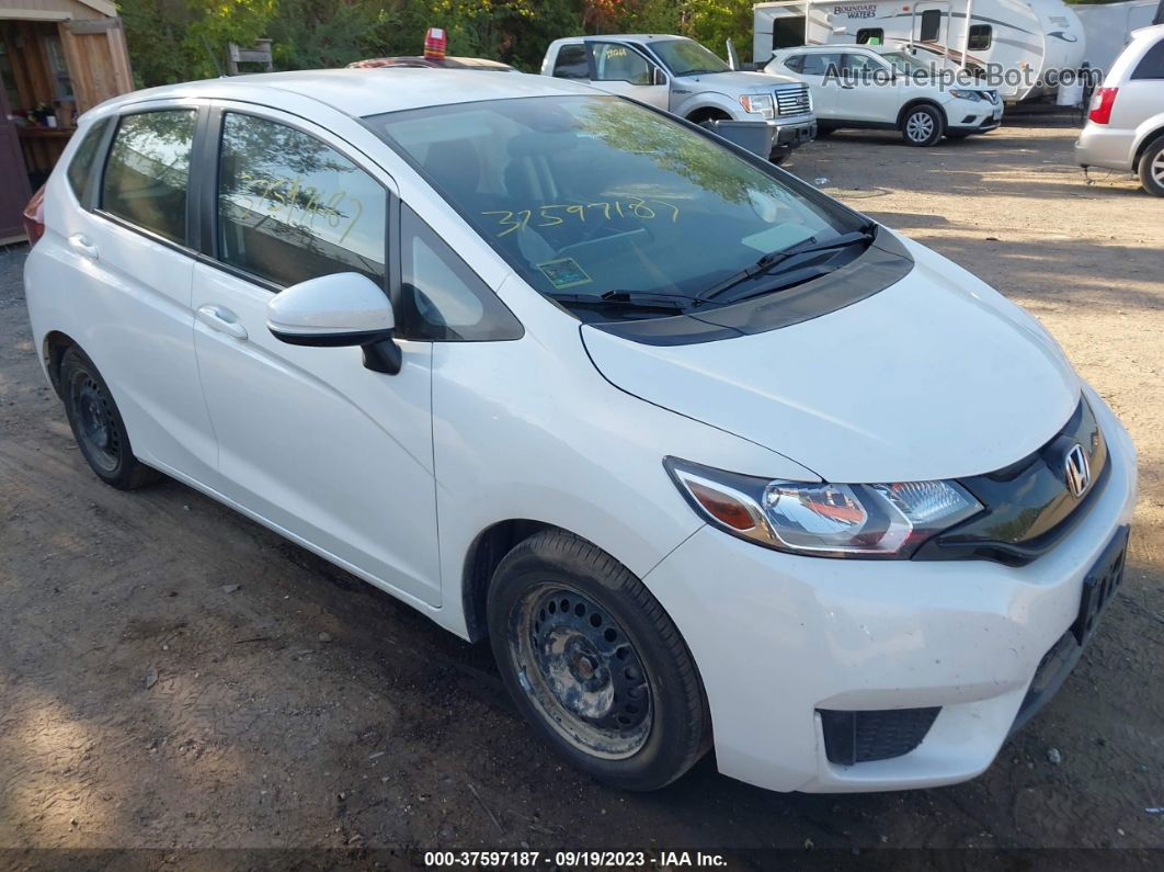 2016 Honda Fit Lx White vin: JHMGK5H58GX024293