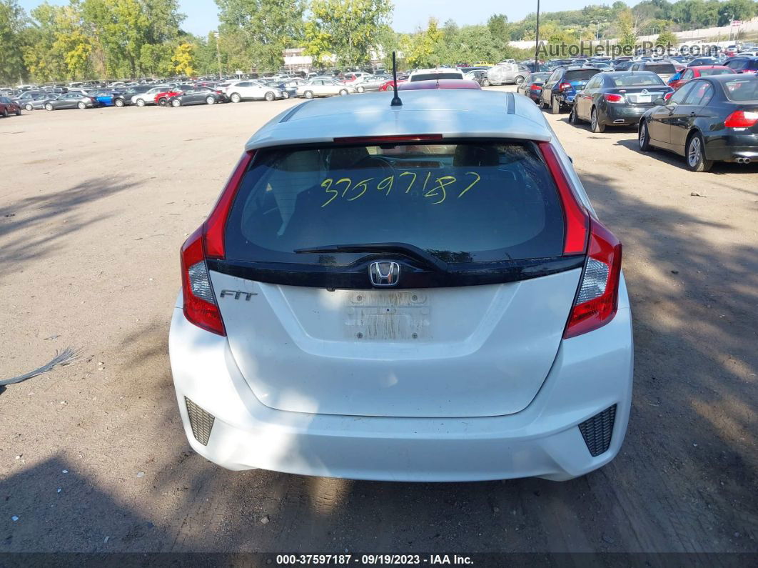 2016 Honda Fit Lx White vin: JHMGK5H58GX024293