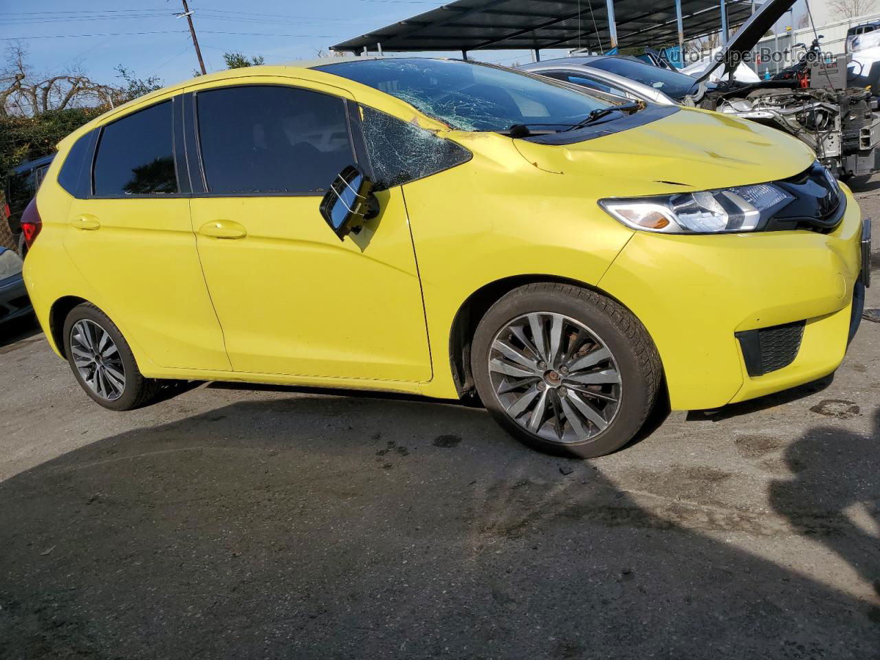 2016 Honda Fit Lx Yellow vin: JHMGK5H59GS003398