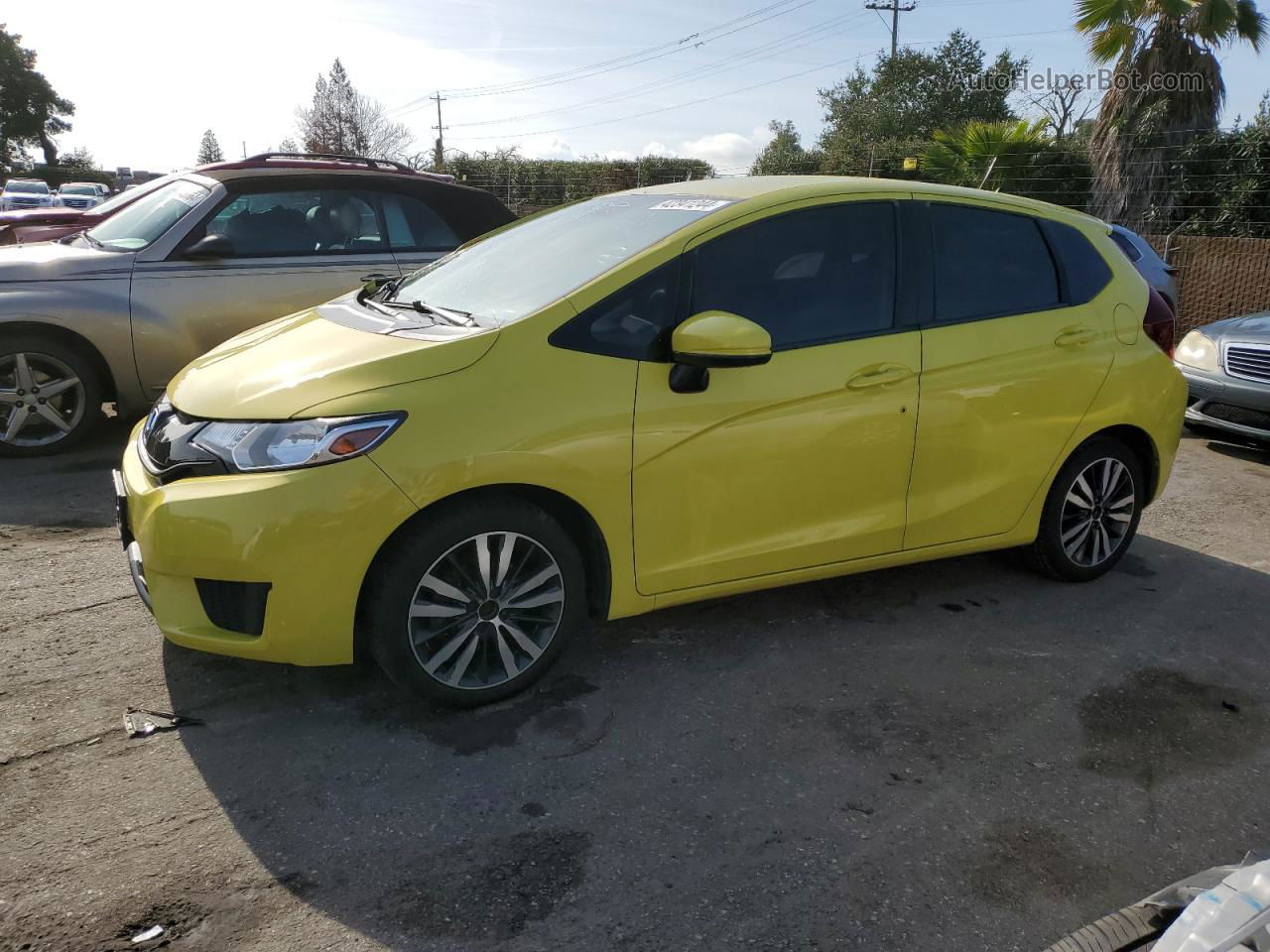 2016 Honda Fit Lx Yellow vin: JHMGK5H59GS003398