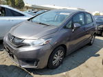 2016 Honda Fit Lx Gray vin: JHMGK5H59GS007502