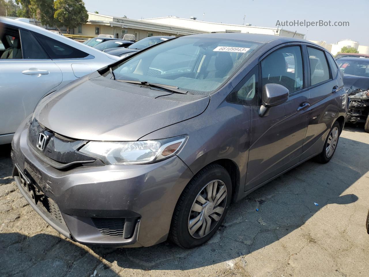 2016 Honda Fit Lx Gray vin: JHMGK5H59GS007502