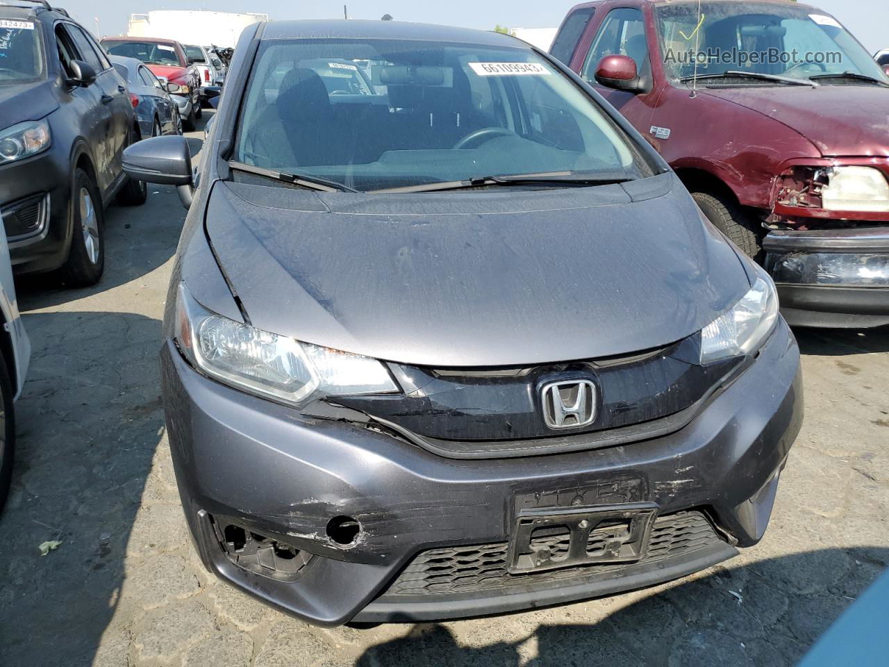 2016 Honda Fit Lx Gray vin: JHMGK5H59GS007502