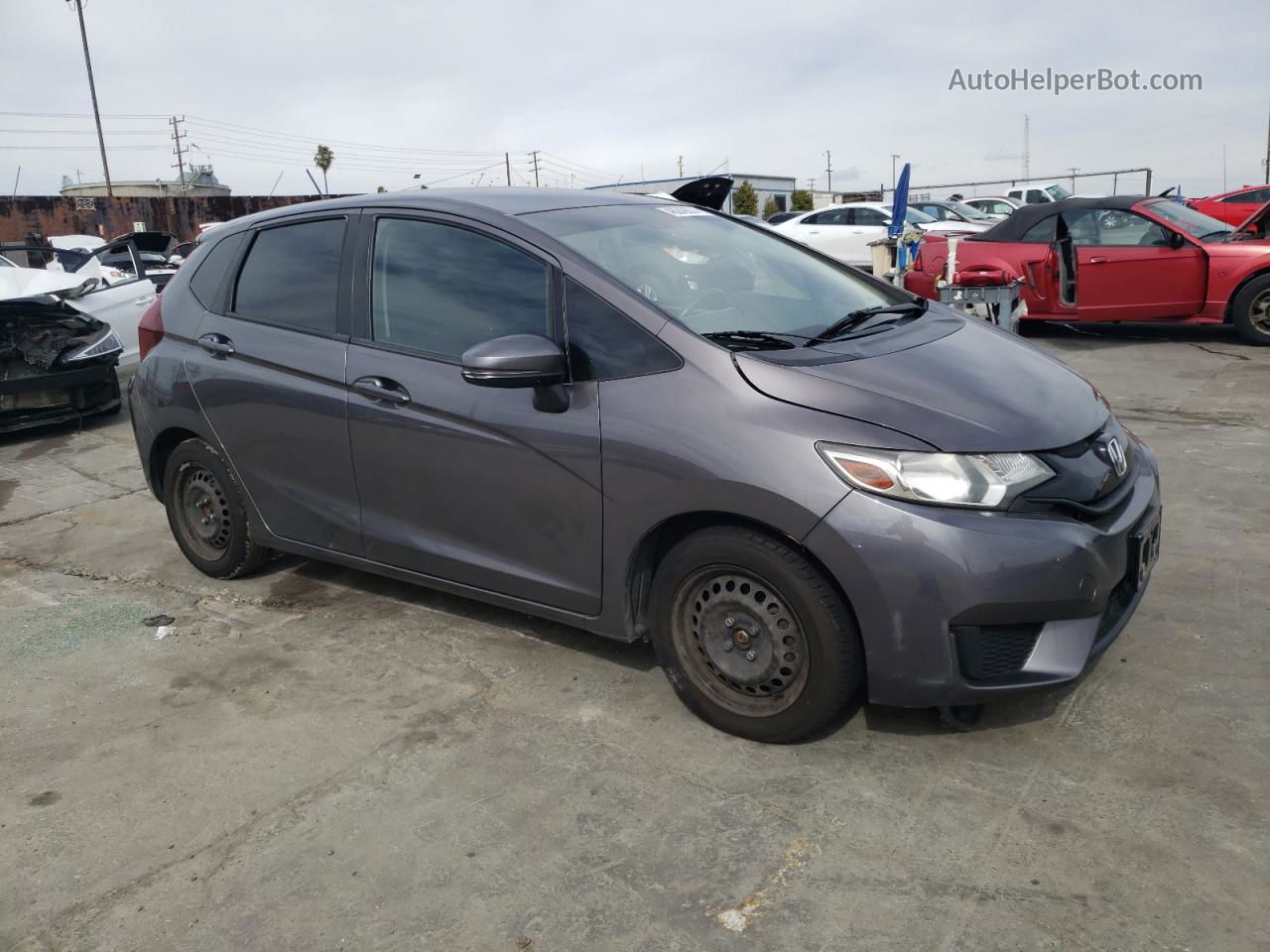 2016 Honda Fit Lx Серый vin: JHMGK5H59GS010089