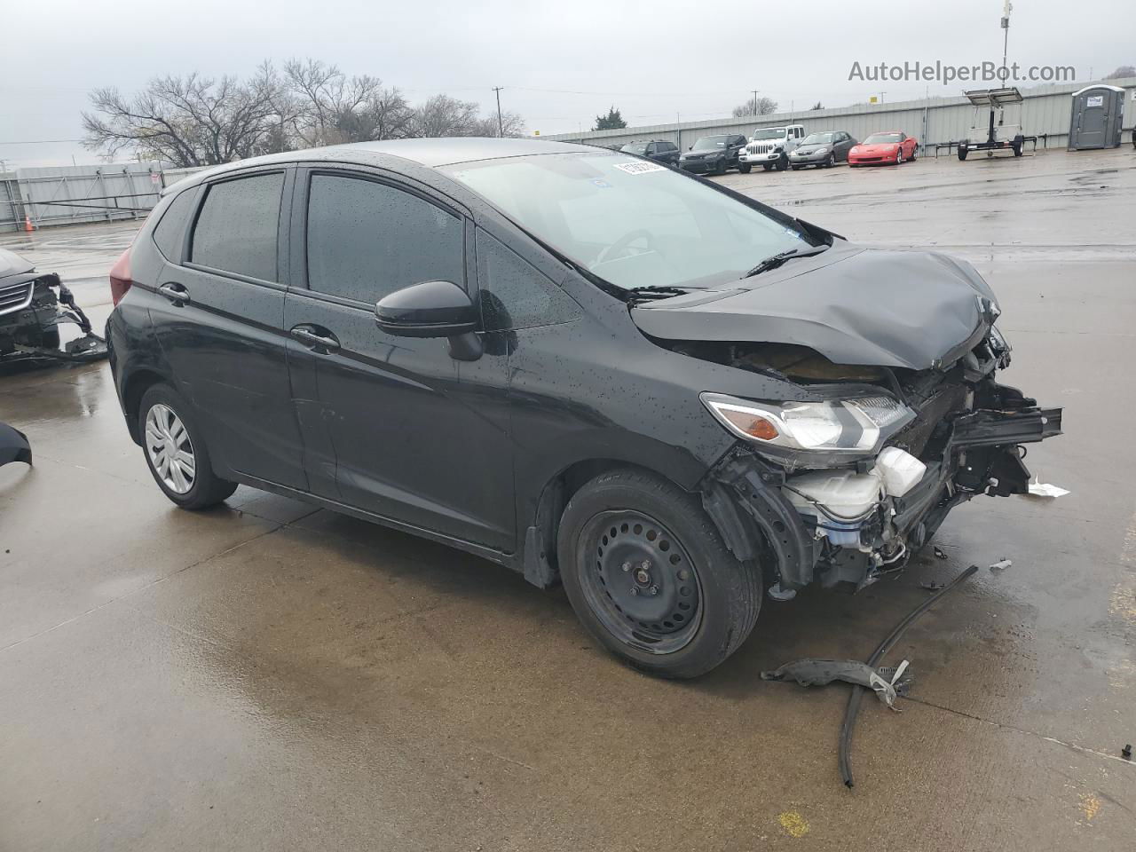 2016 Honda Fit Lx Черный vin: JHMGK5H59GS011825