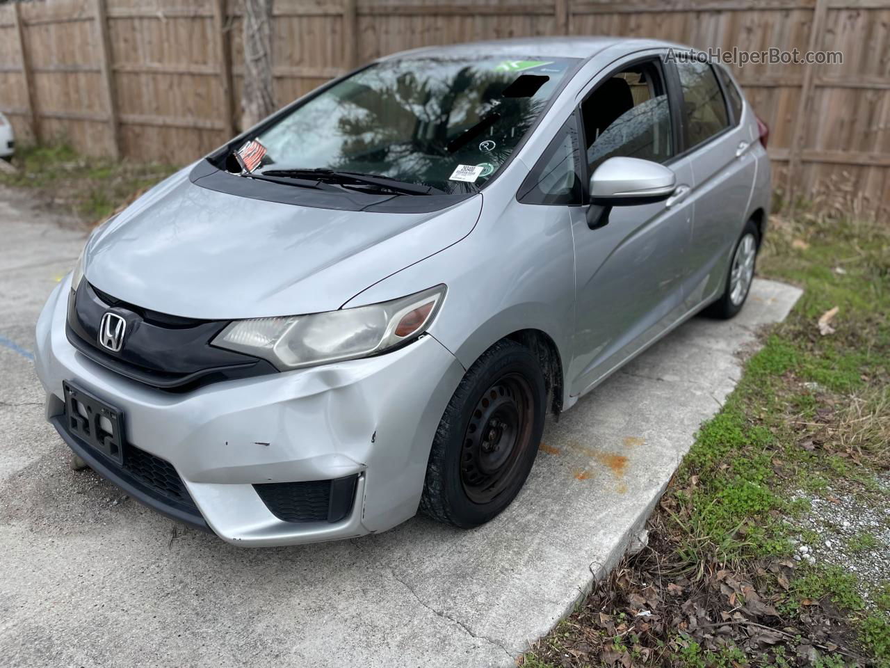 2016 Honda Fit Lx Silver vin: JHMGK5H59GX002450