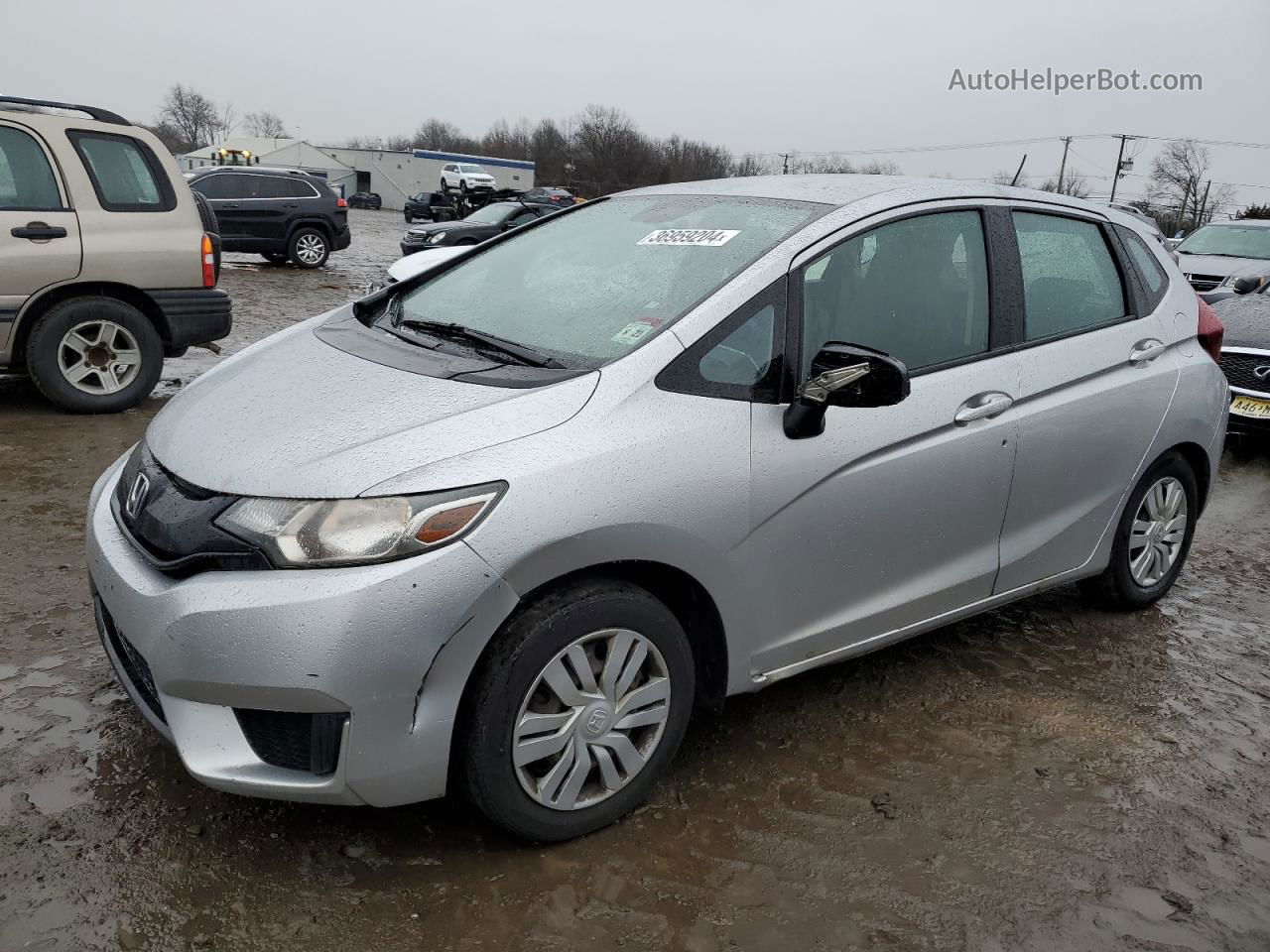 2016 Honda Fit Lx Silver vin: JHMGK5H59GX010483