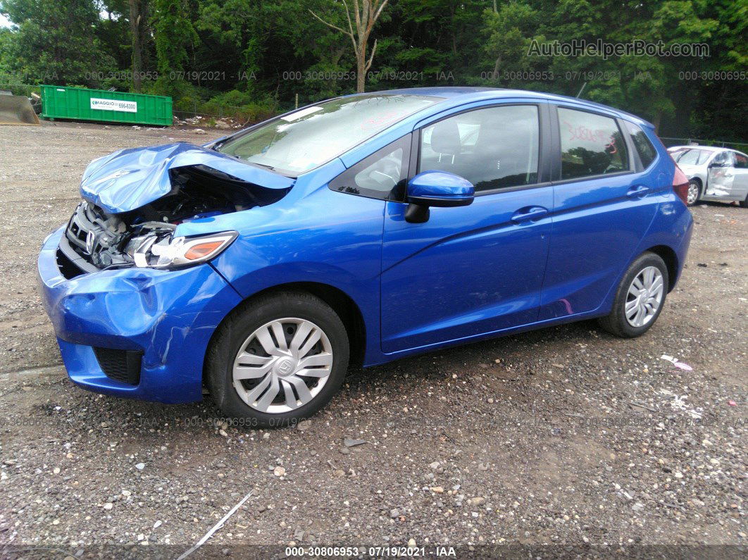 2016 Honda Fit Lx Blue vin: JHMGK5H59GX023301