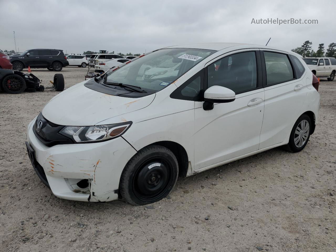 2016 Honda Fit Lx Белый vin: JHMGK5H59GX023458