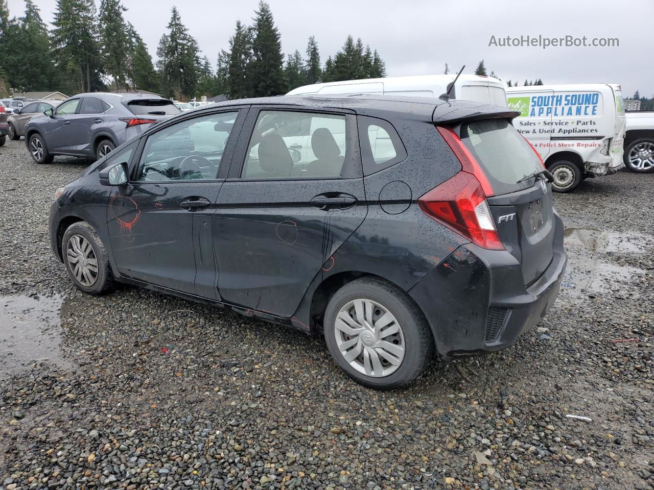 2016 Honda Fit Lx Black vin: JHMGK5H59GX030880