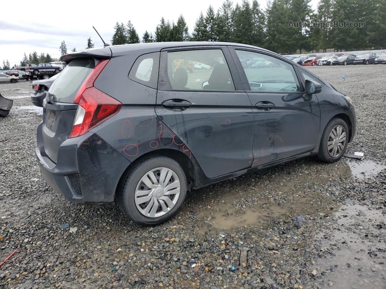 2016 Honda Fit Lx Black vin: JHMGK5H59GX030880