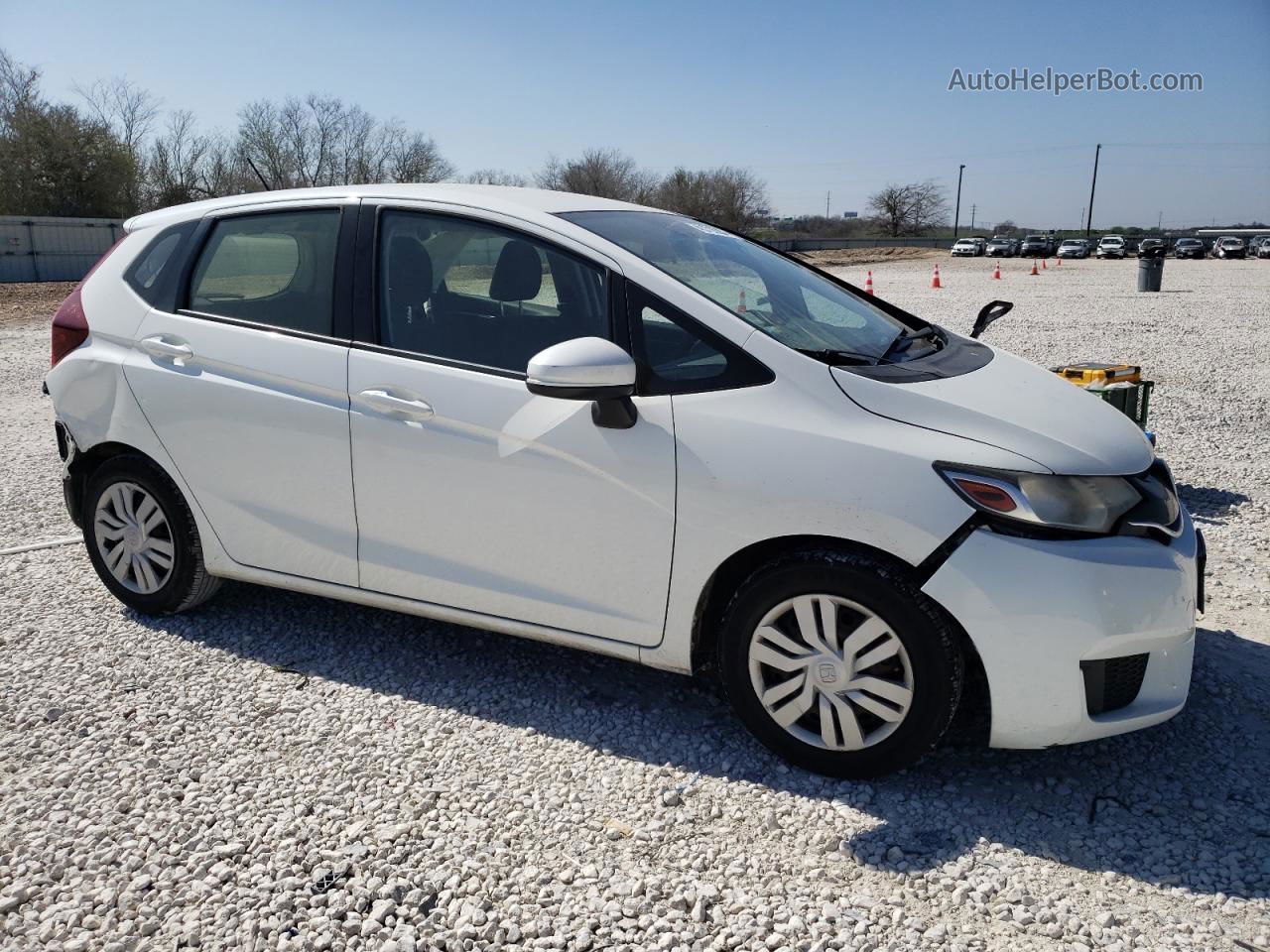 2016 Honda Fit Lx White vin: JHMGK5H5XGS013809