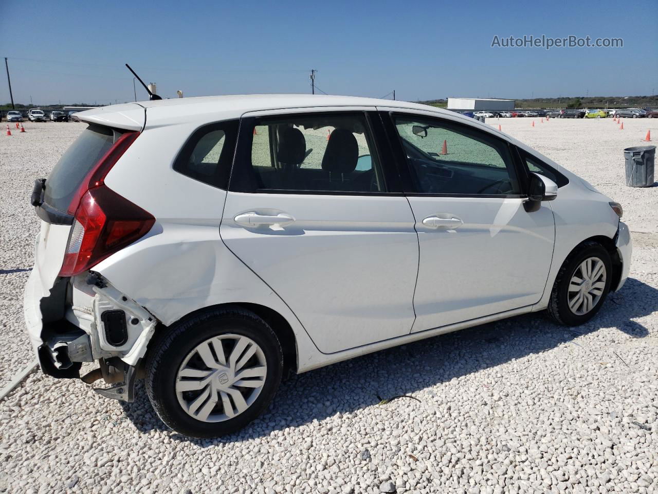 2016 Honda Fit Lx White vin: JHMGK5H5XGS013809