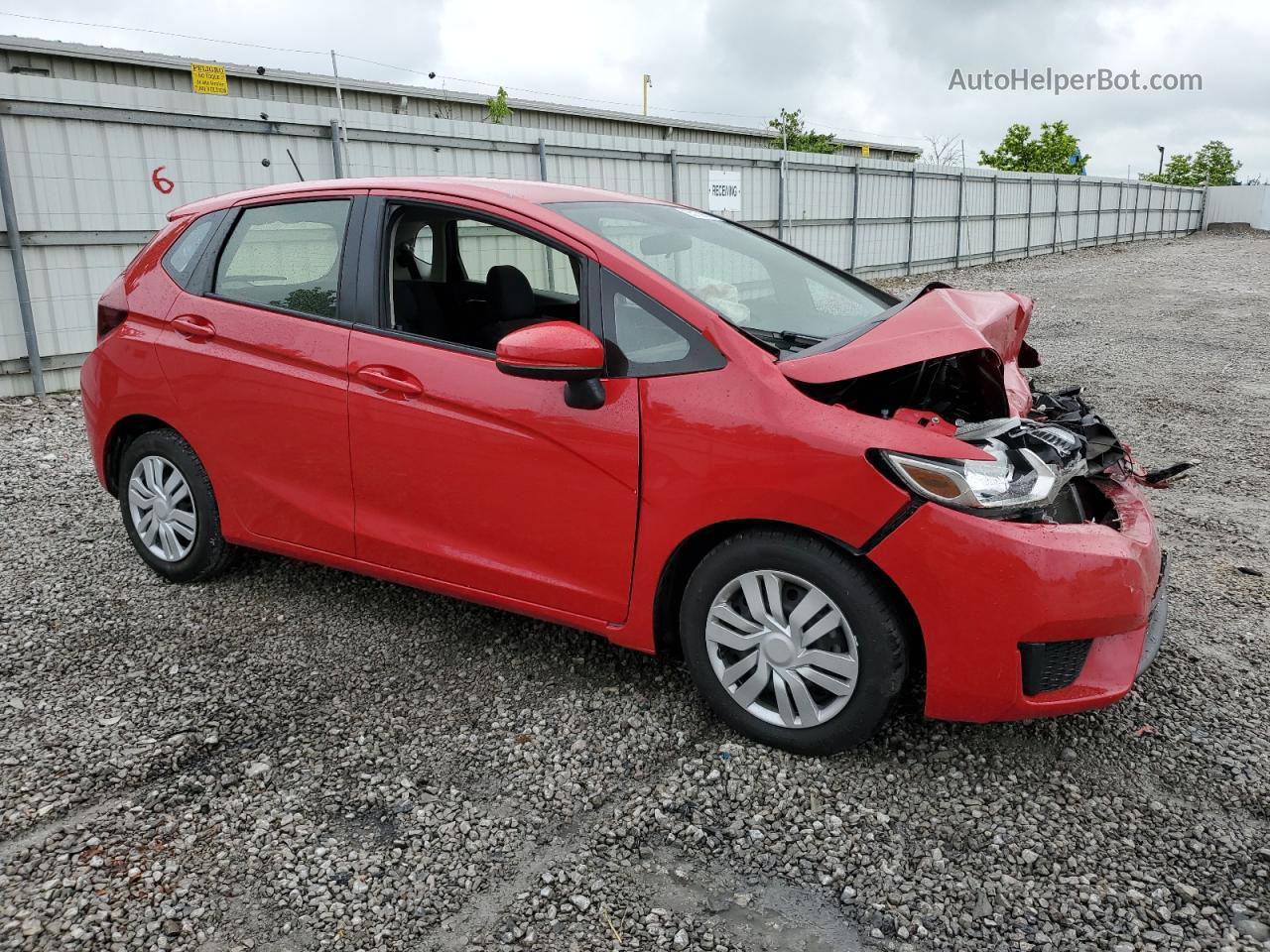 2016 Honda Fit Lx Red vin: JHMGK5H5XGX009651