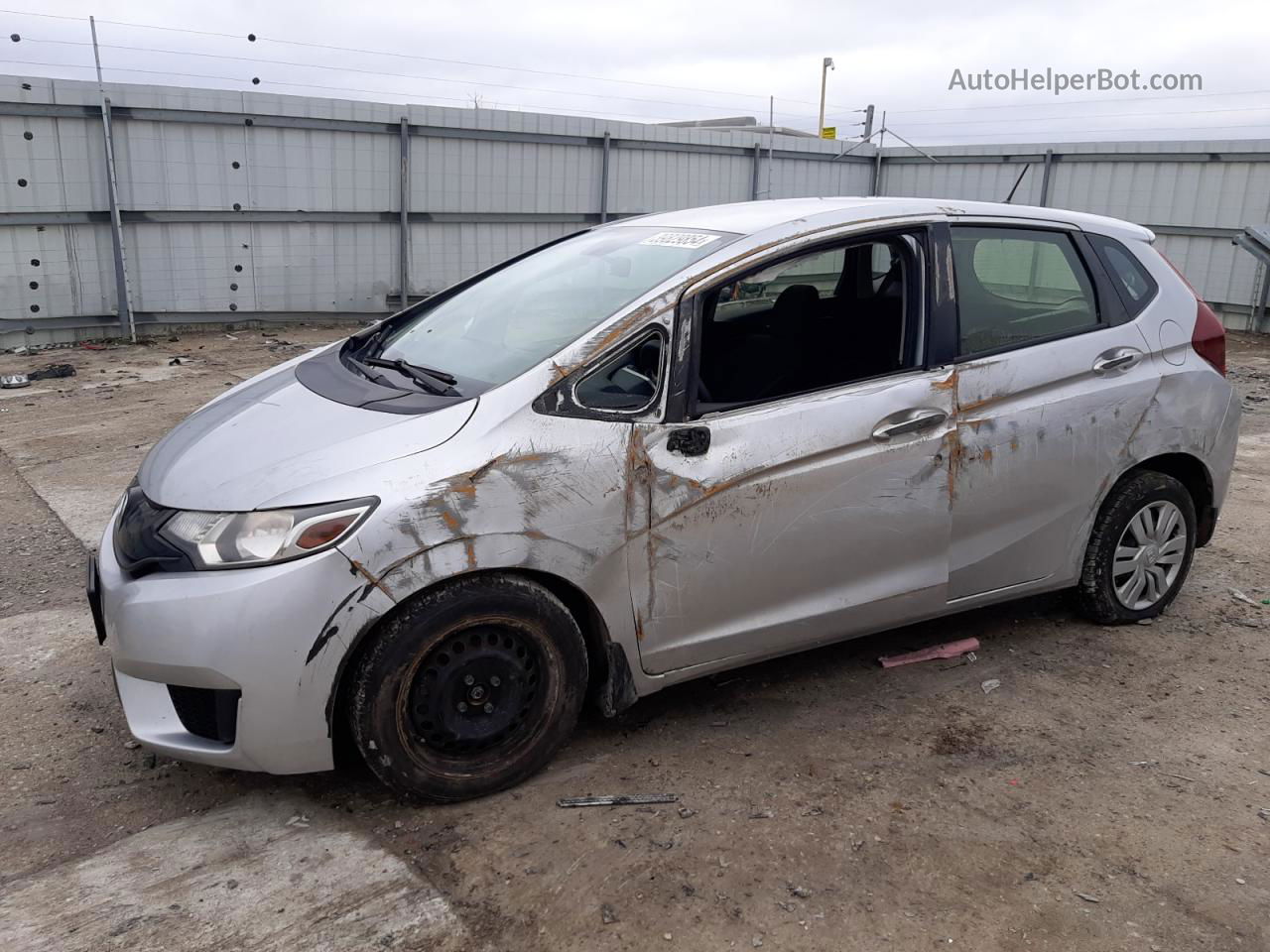 2016 Honda Fit Lx Silver vin: JHMGK5H5XGX025834