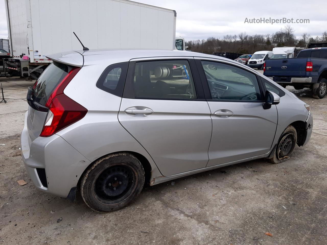 2016 Honda Fit Lx Silver vin: JHMGK5H5XGX025834