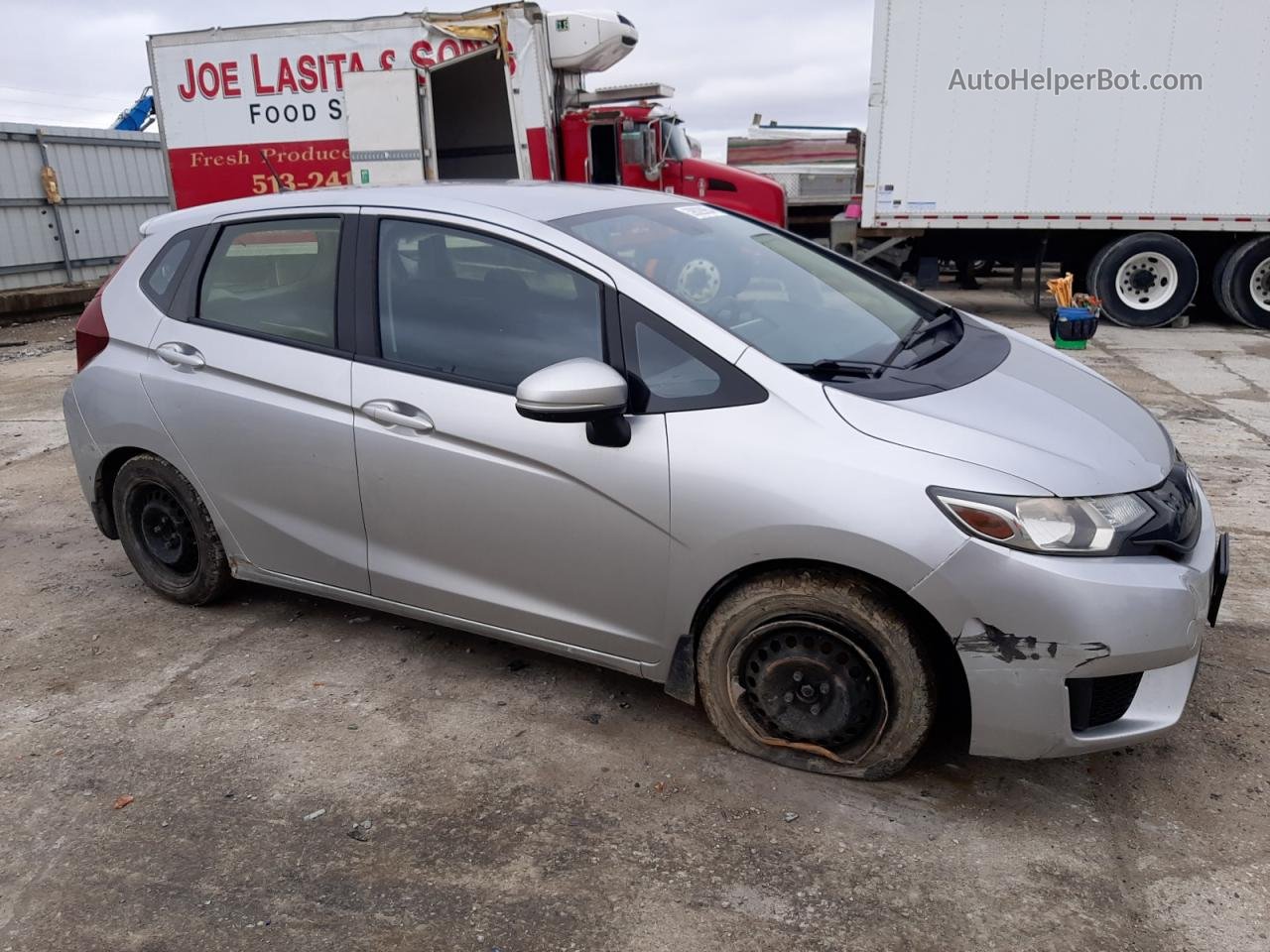 2016 Honda Fit Lx Silver vin: JHMGK5H5XGX025834