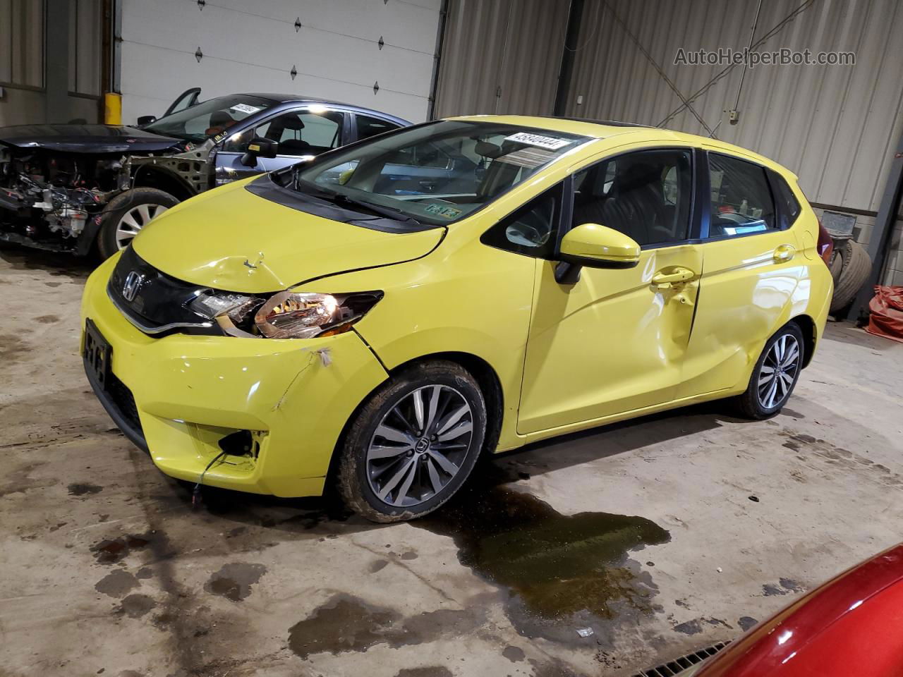 2016 Honda Fit Ex Yellow vin: JHMGK5H70GS001105