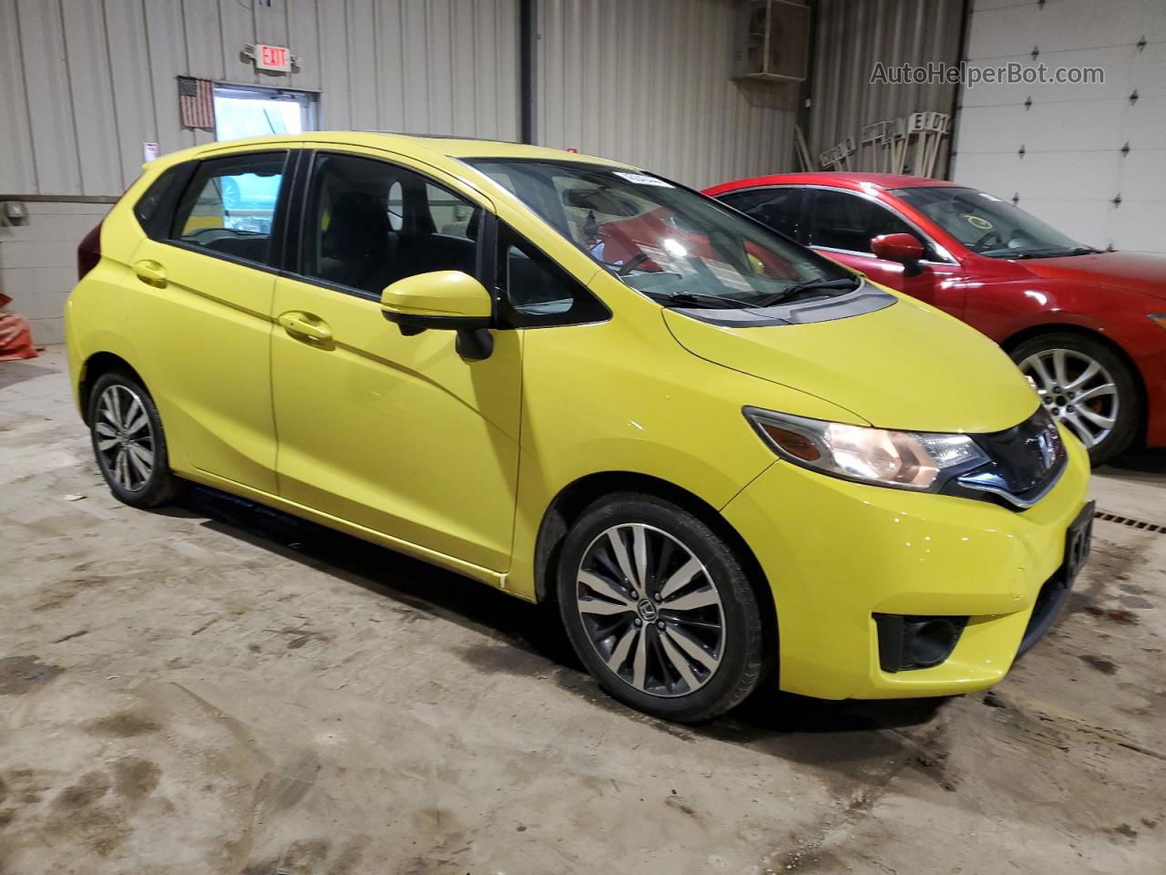 2016 Honda Fit Ex Yellow vin: JHMGK5H70GS001105