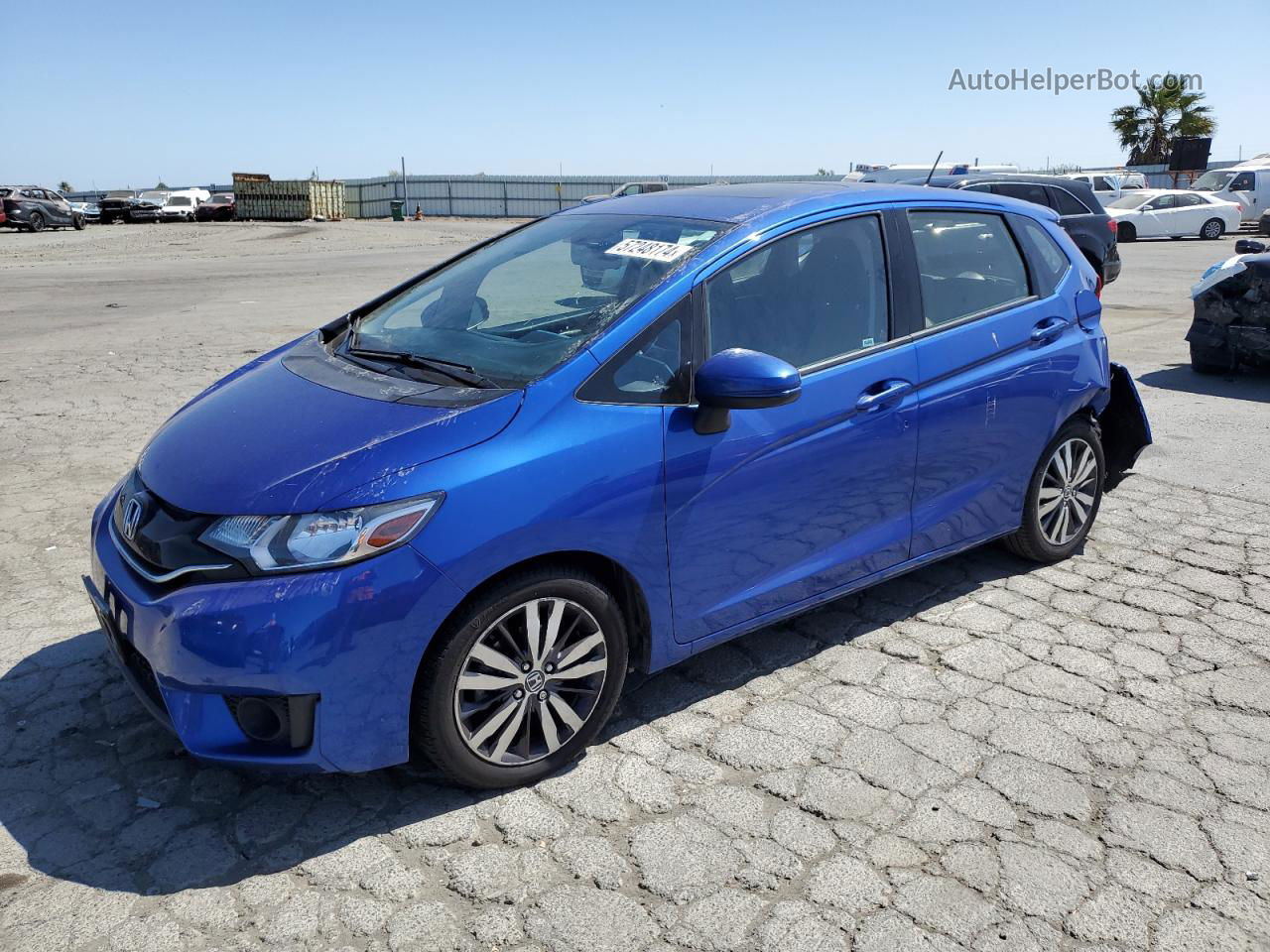 2016 Honda Fit Ex Blue vin: JHMGK5H70GX002516