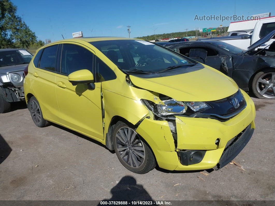 2016 Honda Fit Ex Yellow vin: JHMGK5H70GX044569