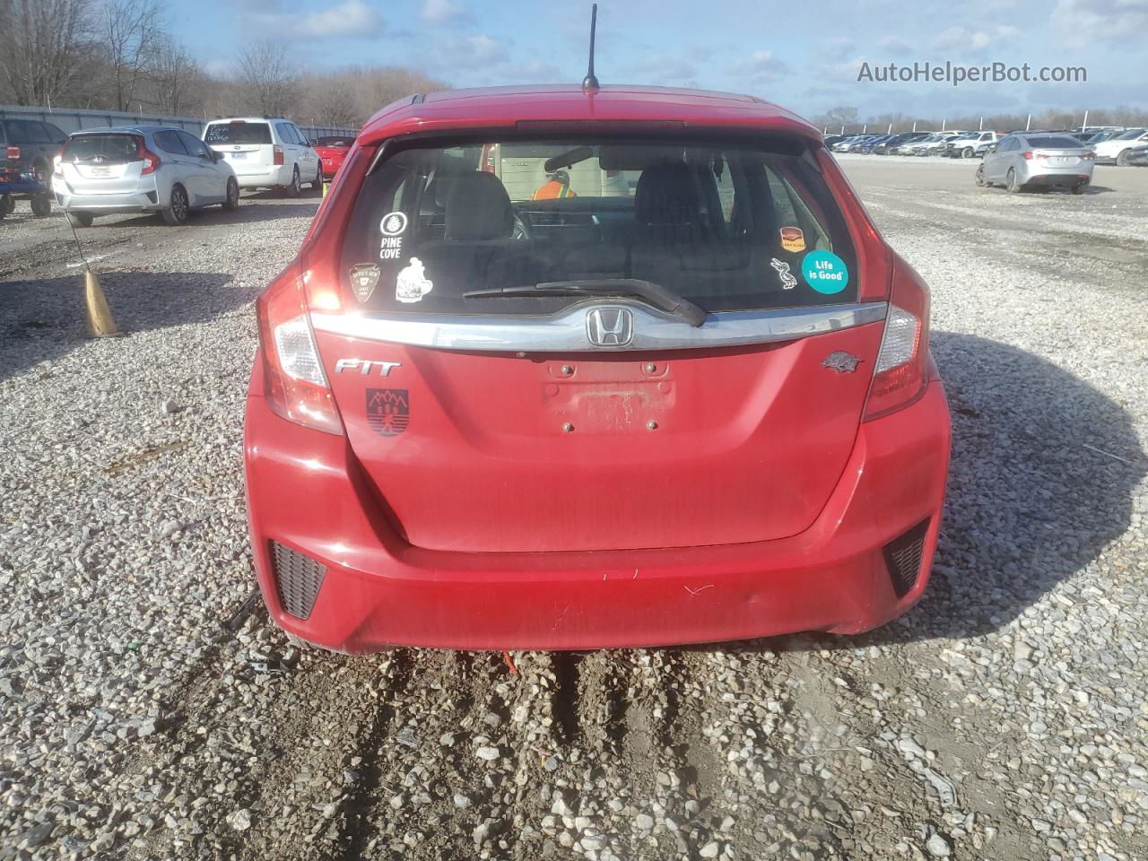 2016 Honda Fit Ex Red vin: JHMGK5H71GX046427