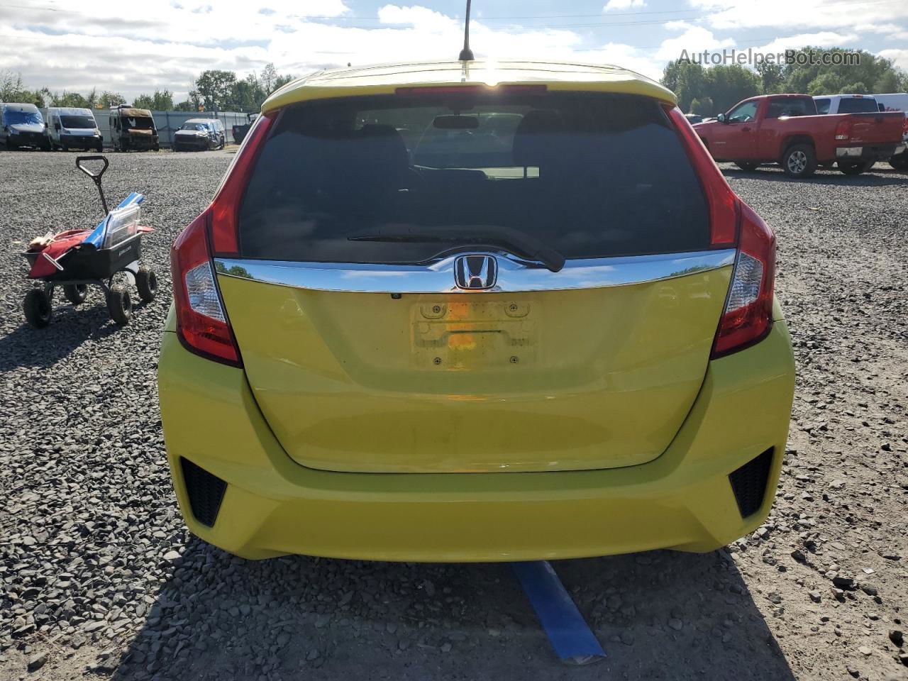 2016 Honda Fit Ex Yellow vin: JHMGK5H72GS006225