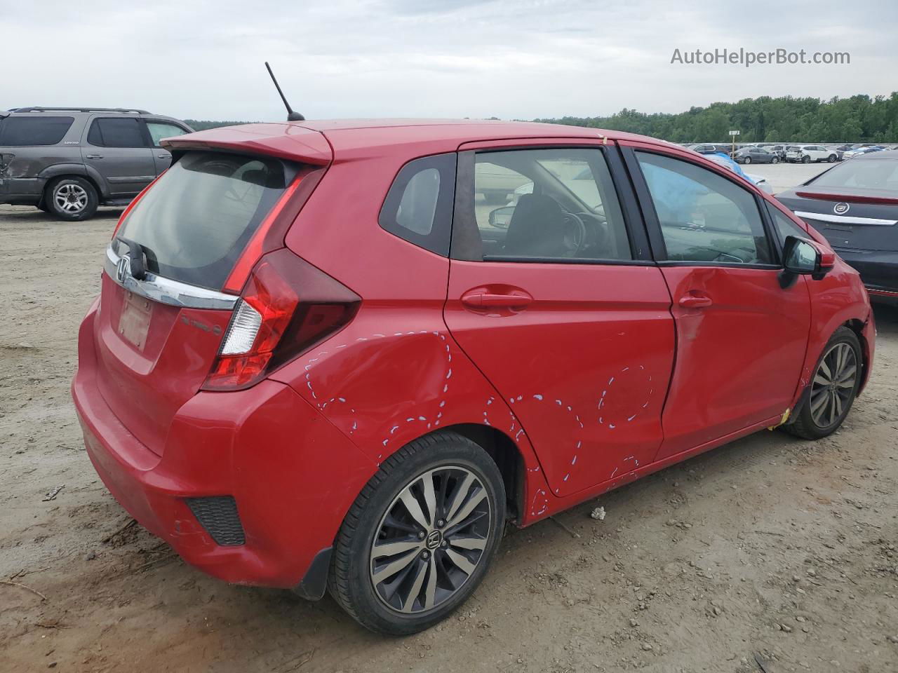 2016 Honda Fit Ex Red vin: JHMGK5H72GX010679