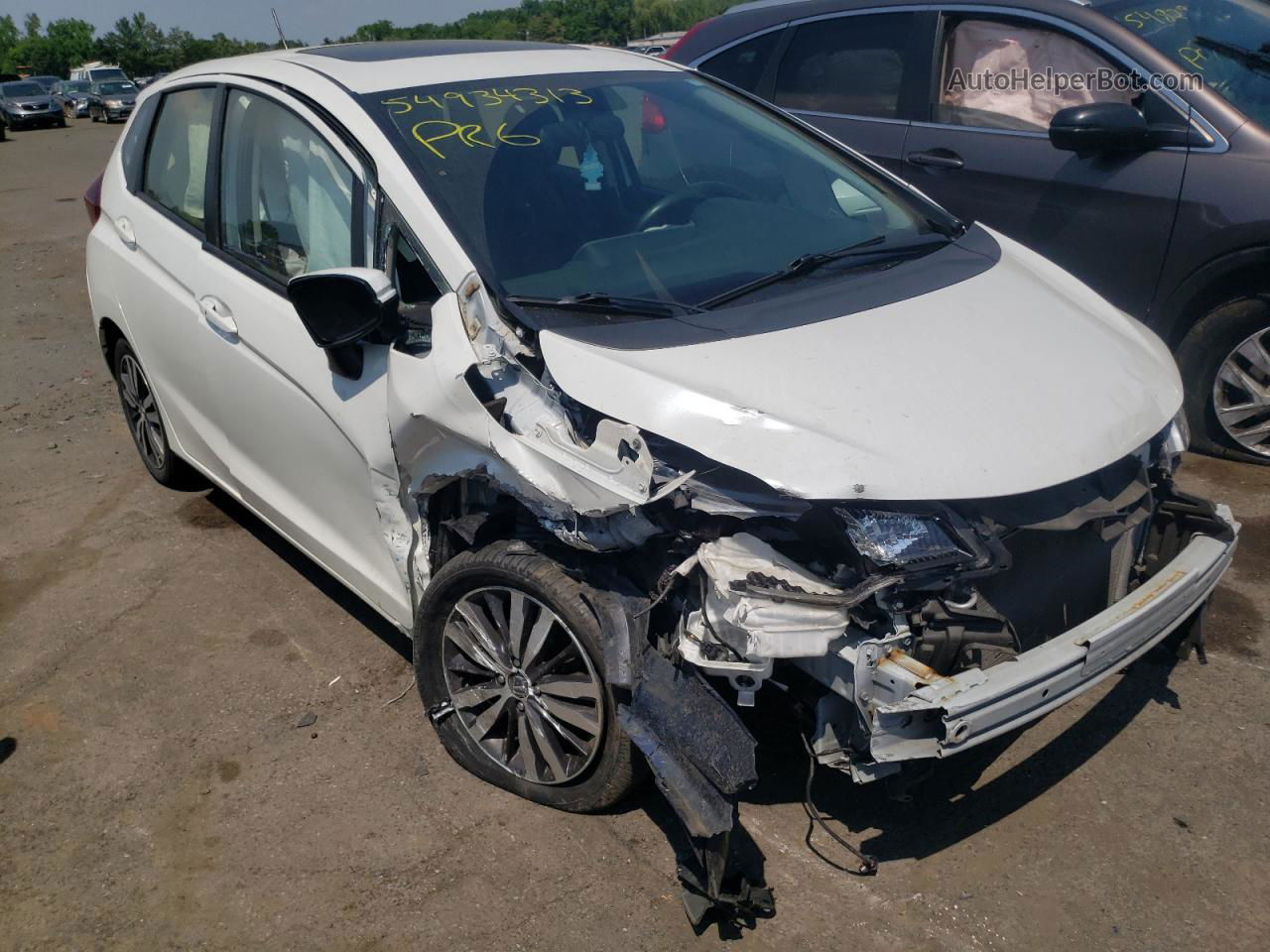 2016 Honda Fit Ex White vin: JHMGK5H72GX042290